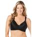 Plus Size Women's Brigitte Full Coverage Seamless Wireless Bra 5042 by Leading Lady in Black (Size 48 A)