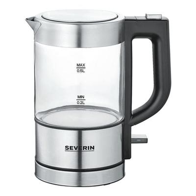 SEVERIN Mini Glas-Wasserkocher WK 3472 - 0,5 L transparent, 19.5x19.5x10.5 cm