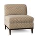 Slipper Chair - Duralee Avalon 29" Wide Down Cushion Slipper Chair Cotton in White/Brown | 32 H x 29 W x 33 D in | Wayfair WPG30-335.36296-564.Café