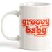 Latitude Run® Groovy Baby Coffee Mug in Brown/Red/White | 4 H in | Wayfair AD6182210848485A8562300BEBEFD9AF