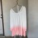 Free People Dresses | Free People Boho Pink Ombre Dress With Raw Hem | Color: Pink/White | Size: S