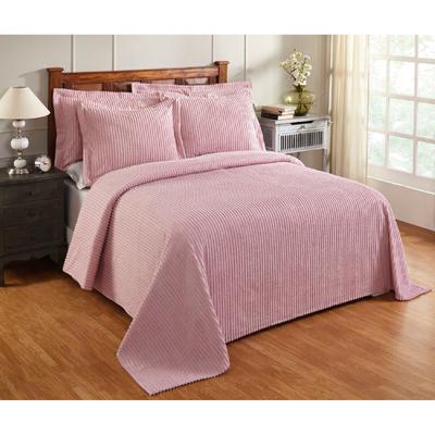 Better Trends Jullian Collection in Bold Stripes Design Bedspread by Better Trends in Pink (Size TWIN)