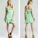 Lilly Pulitzer Dresses | Lilly Pulitzer Green Dragonfly Strapless Dress Xs | Color: Green/White | Size: Xs