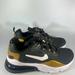 Nike Shoes | Air Max 270 React Gs Black White Gold Kid Women R | Color: Black/Gold/White | Size: 6bb