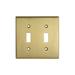 CKP Empire 2-Gang Double Toggle Light Switch Wall Plate in Yellow | 4.49 H x 5 W x 0.2 D in | Wayfair 2188-SB-TT