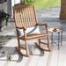 Kelly Clarkson Home Allison Teak Outdoor Rocking Chair, Wood in Blue/Brown/Gray | 44 H x 24.75 W x 36 D in | Wayfair