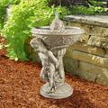 Astoria Grand Pondering Cupid Garden Fountain w/ LED Lights Resin in White | 25.2 H x 17.7 W x 17.7 D in | Wayfair BA4655E85BA64244B5A3442737FB59EE