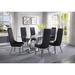 Direct Marketplace Gianna Side Chair Faux Leather/Upholstered in Black | 50 H x 20 W x 23 D in | Wayfair AC-72474