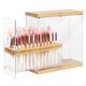 JACKCUBE DESIGN Transparent 29 Holes Acrylic Bamboo Makeup Brush Holder Organizer Beauty Cosmetic Display Stand with Transparent Acrylic Drawer (Transparent, 8.77 x 3.38 x 8.46inches) – :MK228C