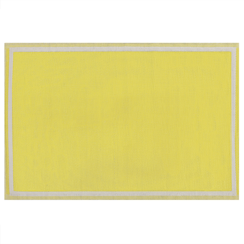 Teppich Gelb Polypropylene 120x180 cm Outdoor u. Indoor Rechteckig Kurzflor Gartenausstattung Gartenaccessoires Terrasse Balkon Wohnzimmer