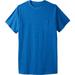 Men's Big & Tall Shrink-Less™ Lightweight Longer-Length Crewneck Pocket T-Shirt by KingSize in Royal Blue Heather (Size 9XL)