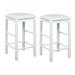 Lancer Backless Counter Stools, White - Set of Two by Linon Home Décor in White
