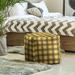 East Urban Home Pittsburgh Square Plaid Pouf Ottoman Polyester/Fade Resistant/Scratch/Tear Resistant | 18 H x 18 W x 18 D in | Wayfair
