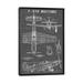 East Urban Home P-51 Mustang Vintage Airplane | Black - Drawing Print Canvas/Metal in Black/Gray/White | 40 H x 26 W x 1.5 D in | Wayfair