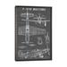East Urban Home P-51 Mustang Vintage Airplane | Black - Drawing Print Canvas/Metal in Black/Gray/White | 48 H x 32 W x 1.5 D in | Wayfair