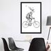 East Urban Home Even a Gentleman Rides by Mike Koubou - Graphic Art Print Canvas/Metal in Gray/Green/White | 60 H x 40 W x 1.5 D in | Wayfair