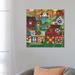 East Urban Home Mama's Colorful Quilts by Cheryl Bartley - Graphic Art Print Canvas in Brown/Green/Red | 26 H x 26 W x 1.5 D in | Wayfair