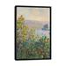 East Urban Home Flower Beds at Vetheuil by Claude Monet - Painting Print Canvas/Metal in Green/Pink/Yellow | 60 H x 40 W x 1.5 D in | Wayfair