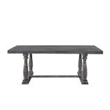 One Allium Way® Parley Dining Table Wood in Gray | 30 H x 84 W x 42 D in | Wayfair F0487FA8F8044A69A62899E8F2EA1F04