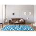 White 36 x 0.25 in Area Rug - East Urban Home Animal Print/Blue/Gray Area Rug Polyester | 36 W x 0.25 D in | Wayfair