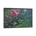 East Urban Home Hummingbird Haven, Horizontal by Collin Bogle - Graphic Art Print Canvas/Metal in Green/Pink | 40 H x 60 W x 1.5 D in | Wayfair