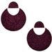 Kate Spade Jewelry | Kate Spade Mod Scallop Pave Crystal Earrings | Color: Purple/Red | Size: Os