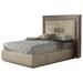 Hispania Home Klass Solid Wood & Upholstered Platform Bed Upholstered in Gray/Brown | 62.99 H x 63.78 W x 83 D in | Wayfair MA60-Q