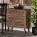 Corrigan Studio® Lavin 3 Drawer Accent Chest Wood/Metal in Black/Brown | 30.7 H x 27.6 W x 13.8 D in | Wayfair 115E466EC95B47818E5F66060ADBA706