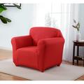 Kathy Ireland Home Ingenue Box Cushion Armchair Slipcover Polyester in Red | 32 H x 43 W x 39 D in | Wayfair ING-CH-RD