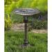 Charlton Home® Biaver Solar Lighted Birdbath Resin | 33.5 H x 20 W x 20 D in | Wayfair 66FD2CAB27EF48E4B63A8CDEE93D7BA2