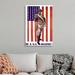 Trinx Be A U.S. Marine, Vintage Poster, by James Montgomery Flagg James Montgomery Flagg Floater Frame Print on Canvas in White | Wayfair