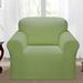 Kathy Ireland Home Day Break Box Cushion Armchair Slipcover Polyester in Gray/Green/Brown | 41 H x 32 W x 30 D in | Wayfair DAY-CHAIR-M0