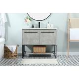 Breakwater Bay Golub 40" Single Bathroom Vanity Set Wood/Marble in Gray | 33.5 H x 40 W x 18 D in | Wayfair 0D6FD96D551B4A72BF33200ED0869FD2