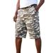 Men's Big & Tall 12" Side Elastic Cargo Short with Twill Belt by KingSize in Camo (Size 2XL)