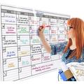 Dry Erase Monthly Laminated Jumbo Whiteboard Calendar, 25" by 38",Erasable Family Schedule Planner