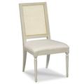 Woodbridge Furniture Collette Linen Side Chair in Beige Wood/Upholstered/Wicker/Rattan/Fabric in Brown/Red | 39.5 H x 21 W x 25 D in | Wayfair