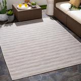 Mayerthorpe 5' x 7'3" Cottage Outdoor/Indoor Solid Cream/Brown/Medium Gray/Dark Red Outdoor Area Rug - Hauteloom