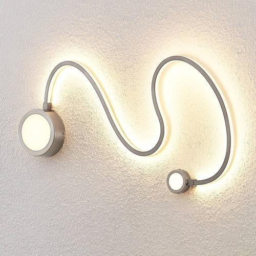 Lindby Rion LED-Wandleuchte, nickel