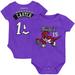 Infant Mitchell & Ness Vince Carter Purple Toronto Raptors Hardwood Classics Name Number Bodysuit