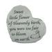 Trinx Sweet Little Flower Stepping Stone Stone in Gray | 1 H x 7 W x 8.5 D in | Wayfair 39E61F85689643A6AE776AD3743B7157