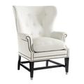 Wingback Chair - Lillian August Farrington 31" Wide Linen Wingback Chair Cotton in White | 44 H x 31 W x 35 D in | Wayfair LA4102C_AFFINITY WHITE