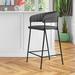 Etta Avenue™ Kamryn 26" Counter Stool Faux leather in Gray/Black | 36.22 H x 20.47 W x 20.47 D in | Wayfair 5A311DB25E174B12B25D72BFC9D04BD3