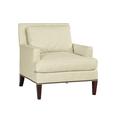 Armchair - Lillian August Audrey 36" Wide Armchair Fabric in White/Black/Brown | 36 H x 36 W x 35 D in | Wayfair LA7182C_Crystal Natural