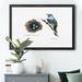 August Grove® 'Bird & Nest Study II' - Picture Frame Graphic Art on Canvas Canvas, in Black/Blue/White | 26.5 H x 36.5 W x 1.5 D in | Wayfair