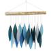 Cohasset Gifts & Garden Leaf Tumbled Glass Wind Chime Glass | 16 H x 11 W x 1 D in | Wayfair 874-B