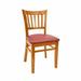 ERF, Inc. Slat Back Side Chair Faux Leather/Wood/Upholste in Red | 33 H x 17 W x 17 D in | Wayfair ERP-B1092-C-Vinyl-BGY