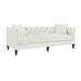 Lillian August Wright 96" Tuxedo Arm Sofa w/ Reversible Cushions in White | 34 H x 96 W x 37 D in | Wayfair LA7154S_HEATHER WHITE