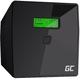 Green Cell® UPS USV Unterbrechungsfreie Stromversorgung 1000VA (700W) mit Überspannungsschutz 230V Line-Interactive AVR Pure Sine Wave USV-Anlage USB/RJ45 2X Schuko 2X IEC Ausgänge LCD Bildschirm