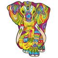 Wood Trick Splendid Elephant Wooden Jigsaw Puzzle for Adults and Kids - 36x28 CM - Animal Unique Shaped Jigsaw Puzzle Pieces - Premium Quality