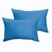 Birch Lane™ Almeda Outdoor Rectangular Pillow Cover & Insert Polyester/Polyfill blend in Blue | 12 H x 24 W x 6 D in | Wayfair